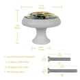 thumbnail image 5 of PhooArto Elephants Sunflower Field Painting 4 PCS Crystal Glass Cabinet Knobs, Drawer Kitchen Cabinets Dresser Cupboard Wardrobe Pulls Handle - Glowing in the Dark, 5 of 7