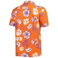 thumbnail image 3 of Men's Wes & Willy Orange Clemson Tigers Floral Button-Up Shirt, 3 of 3