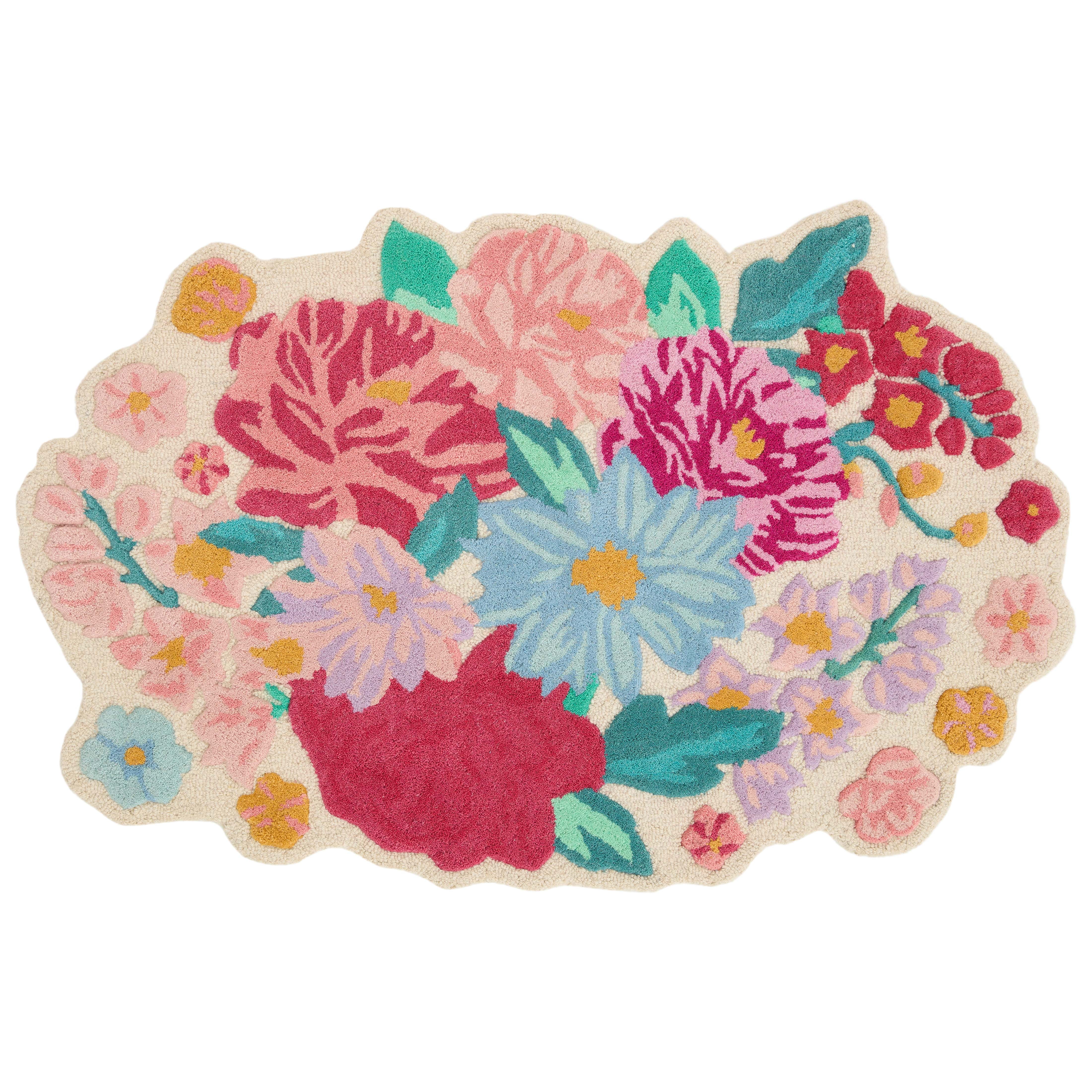 The Pioneer Woman Brilliant Bloom Wool Floral Multicolor Accent Rug, 30 in x 46 in
