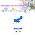 thumbnail image 2 of 100PCS Solderless Quick Splice Wire Connectors, 18-14 AWG Lock Snap Electrical Wire Connector(Blue), 2 of 10