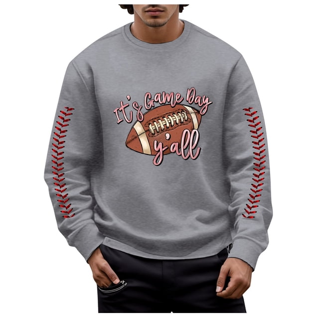 Chandail en Molleton Mode Homme Rugby Imprimé Col Rond Chaud Confortable Hiver Automne Décontracté Chandail