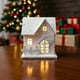thumbnail image 1 of Casas de Pueblo Navideñas de Madera con Iluminación Led, Decoración de Escritorio con Nieve Invernal | Decoración Navideña Artesanal de Estilo Europeo para El Hogar, La Oficina, La Mesa o La Estanter, 1 of 5