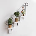 thumbnail image 3 of Firlar Stairs Wall-Mounted American Living Room Flower Stand Wrought Iron Racks Wall-Mounted Potted Dolls Shelf Hook Decorations, 3 of 17