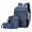 Navy, variant on Construction Backpack Three-piece Backpack Men's Computer Backpack Casual Junior High School Elementary School Student Backpack Korean Version Female Outdoor Travel Bag