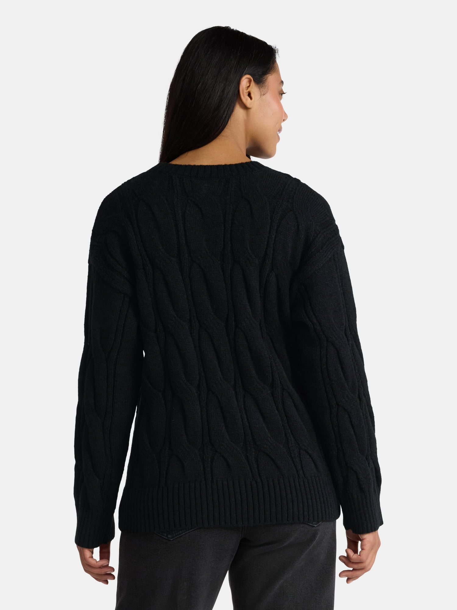 Madden NYC Women's Cable Knit Sweater, Midweight, Sizes XXS-XXL