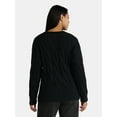 thumbnail image 2 of Madden NYC Women's Cable Knit Sweater, Midweight, Sizes XXS-XXL, 2 of 4