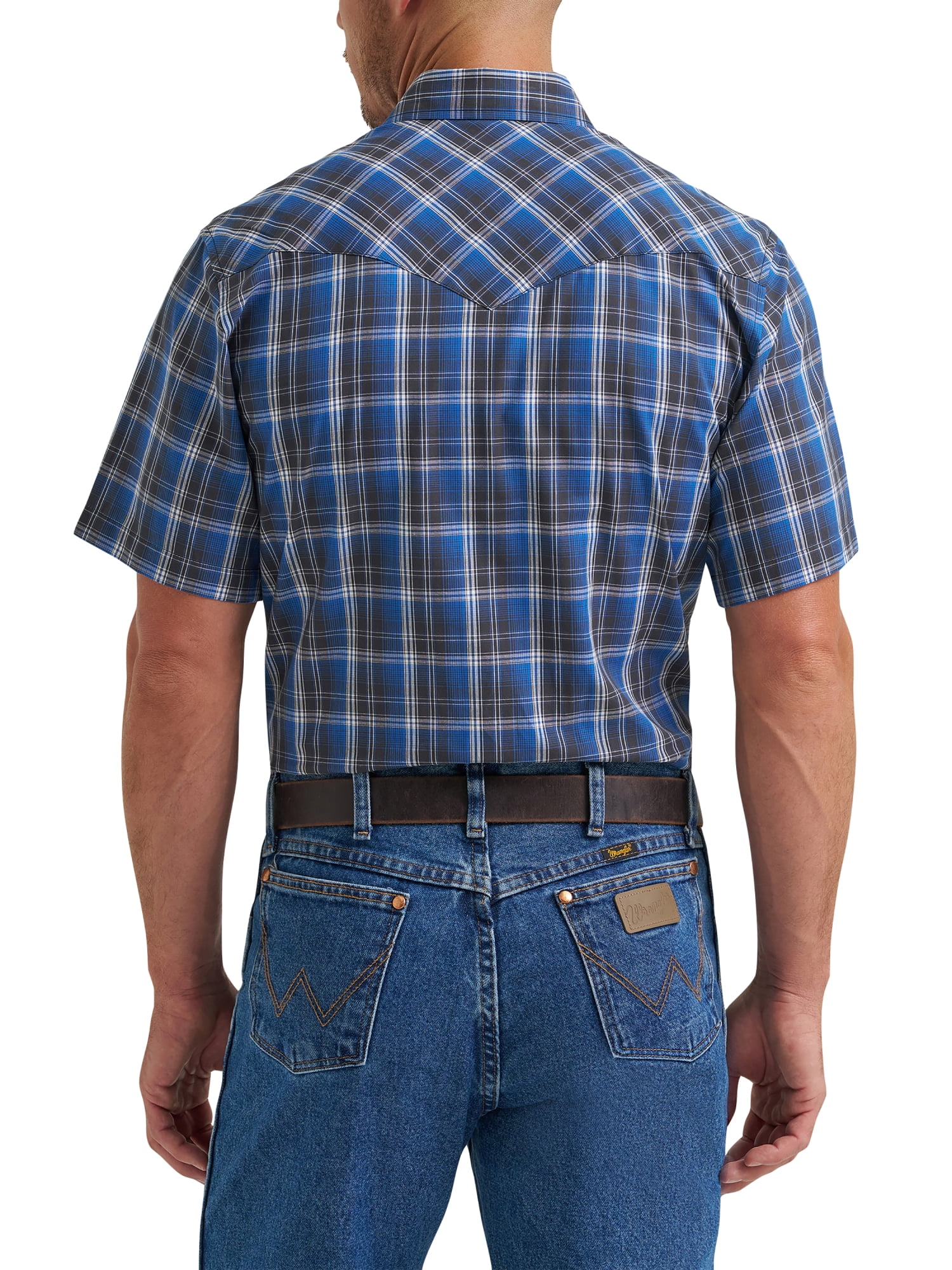 Wrangler® Men's and Big Men's Regular Fit Short Sleeve Western Shirt, Sizes S-5XL