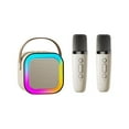 thumbnail image 1 of Machine de Karaoké avec 2 Microphones, Haut-Parleur Compatible Bluetooth avec LED, 1 of 6