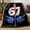 Baseball, variant on Soccer Throw Blanket for Men, 50" x 60" Soft Fleece Blanket with 67 Number Design, Themed for Soccer Players, Coaches, and Fans