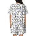 thumbnail image 6 of Rateoe Monkey Submarine Captain Pattern Women's Short-Sleeved Pajama Set - 2 Piece Soft and Lightweight Sleepwear Set-Medium, 6 of 7