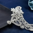 thumbnail image 5 of V-Neck Neckline Rhinestone Applique Sew Crystal Applique for Neckline/Belt/Headpiece Silver Rhinestone Applique for Wedding Dress Rhinestones Gown Embellishments, 5 of 9