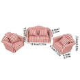 thumbnail image 3 of 1:12 Scale Dollhouse Furniture - White Wooden Bedroom Set with Double Sofa, 2 Sofas & 4 Pillows - Miniature Doll House Decor, 3 of 7