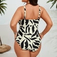 thumbnail image 4 of Krdevn Maillot de Bain Tankini Grande Taille avec Bretelles Réglables Imprimé Numérique Mode pour Femmes, 4 of 9