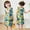 Blue, variant on Trendfront Girls Striped Graphic Print Outfit Set Square Neck Sleeveless Top Summer 2 Piece Fashionable Casual Kids Clothing Everyday Wear 3Y-9Y Clothes Set