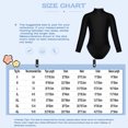 thumbnail image 7 of Linjinx Kids Girls Basic Long Sleeve Turtle Neck Leotard Top T-Shirt for Gymnastics Ballet Dance wear Black M, 7 of 7