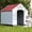 RED, variant on CL.HPAHKL Dog House, Indoor and Outdoor Durable Waterproof Plastic Dog House with Air Vents and Elevated Floor Suitable for Small, Medium and Large Dogs, Easy to Assemble (Blue 27"L*28"W*25"H)