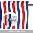 thumbnail image 6 of Red Blue White Striped Kitchen Curtain Valances for Windows Farmhouse Short Curtains, Modern Simple Stripes Rod Pocket Valance Curtain for Bedroom Cafe Living Room 42"x18", 6 of 8