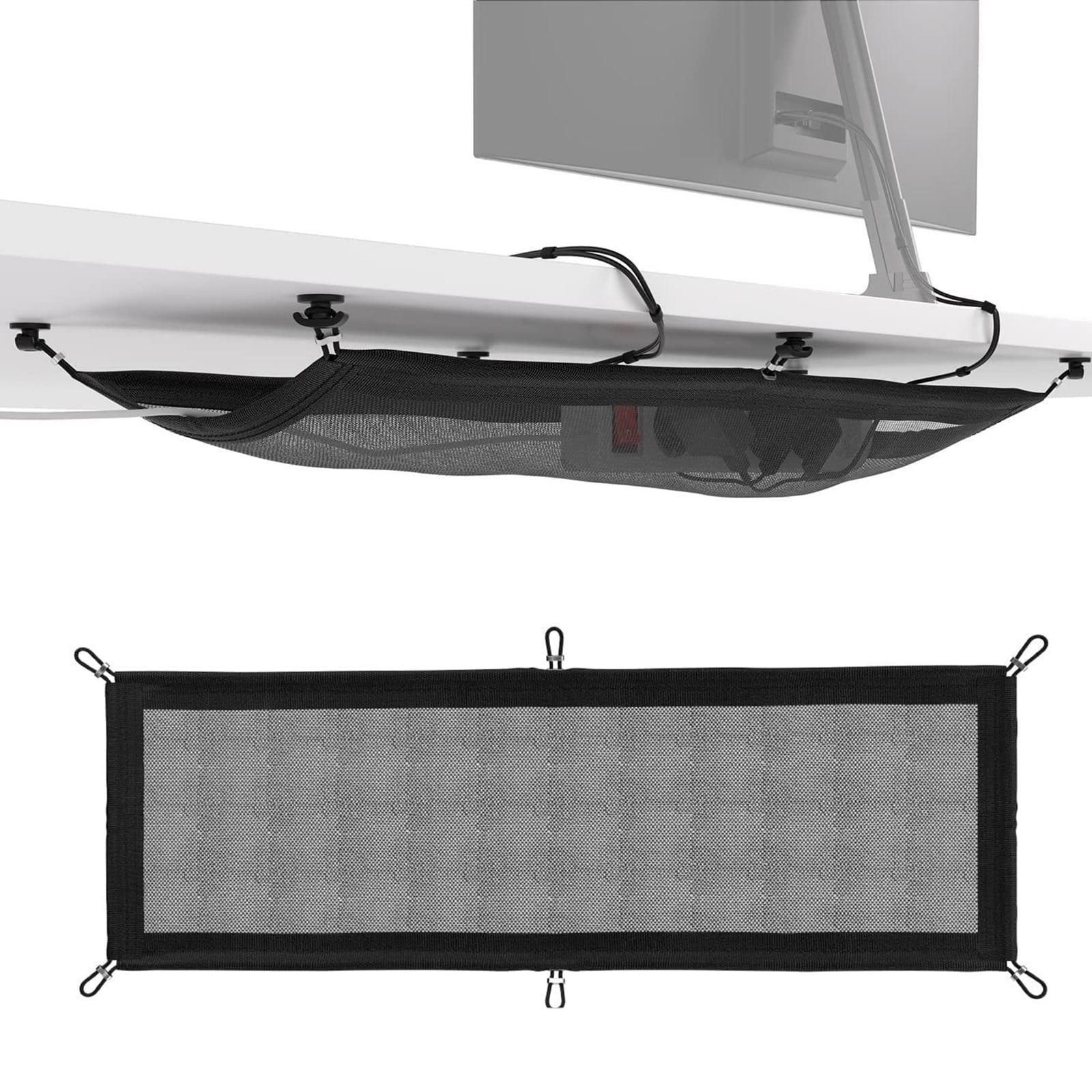 Sturdy Cable Management Meshes Convenient Home Office Cable Management Meshes Stoarge Holder for Organized Desks