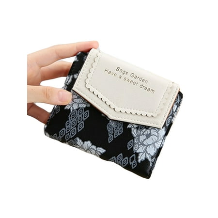 Pudcoco Women Short Small Money Purse Wallet Leather Folding Coin Card Holder