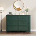 thumbnail image 7 of EastVita Green 6 Drawer Dresser for Bedroom Large Dresser with Deep Drawers Metal Knobs Modern Wooden Chests of Drawers for Entryway Hallway, 7 of 7