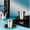 thumbnail image 5 of Tasse à Expresso en Acier Inoxydable à Double Paroi avec Soucoupe, 5 of 5