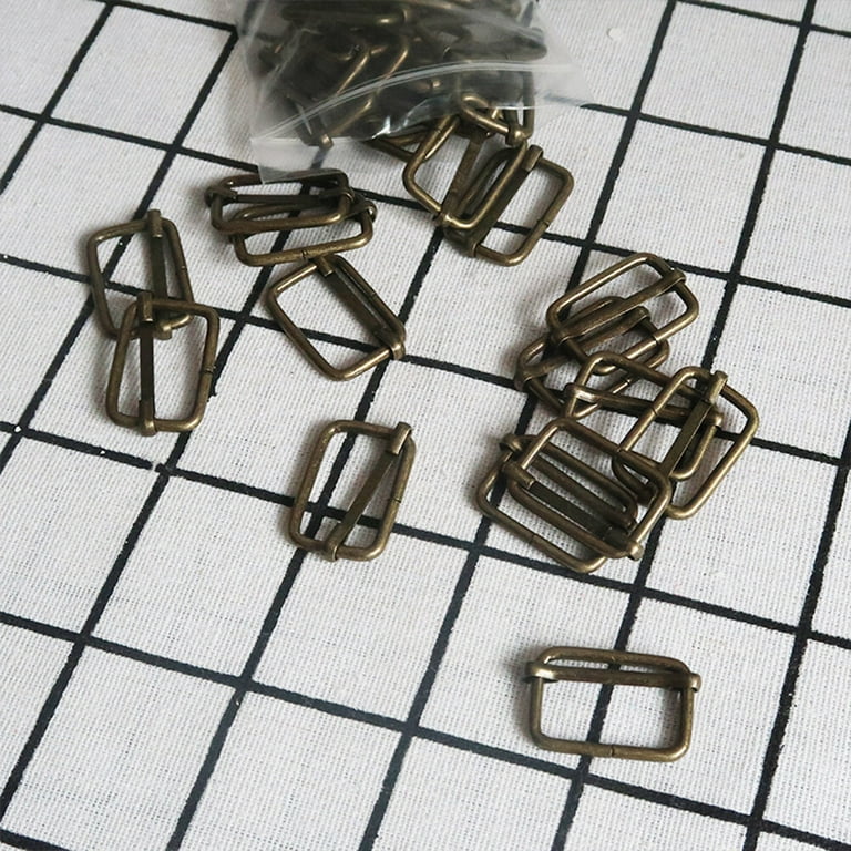 【直営・関税送料込】Ease Buckle slide in Eease 100pcs Bronze Metal Triglide Slides for DIY Bag