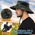 thumbnail image 5 of EINSKEY Camo Boonie Hat, Wide Brim Bucket Hat Sun Protection, Camouflage Safari Hat Green, 5 of 9