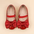 thumbnail image 5 of newwalpole Girls Dress Shoes Toddler Little Kid Flats Mary Jane School Bowknot Flower Girl Party Ballerina Flat Shoes Wine for Size 6.5, 5 of 9