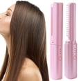 thumbnail image 3 of Rechargeable Mini Hair Straightener -2024 New Straight Rolled Dual-Purpose Hair Straightener Brush, Mini Travel Straightening Brush, Portable Cordless Hot Comb Flat Iron for All Hair Types (Purple), 3 of 4