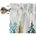 thumbnail image 5 of Kitchen Curtains Tiers, Christmas Tree Snowman Winter Snowflake Blue Plaid Rod Pocket Short Window Valance Curtains for Kitchen Cafe Bathroom, 27.5" x 36", 2 Panels, 5 of 5