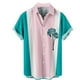 thumbnail image 1 of Camisas Para Hombre Manga Corta Camisa de manga corta con estampado digital 3d de ocio de tendencia de moda de playa de turismo de vacaciones de verano para hombres (Mint Green, XL), 1 of 4