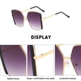 thumbnail image 4 of Gafas de sol de moda callejera de alta gama, gafas de sol de personalidad modernas, hechas de resina, plástico y metal., 4 of 6