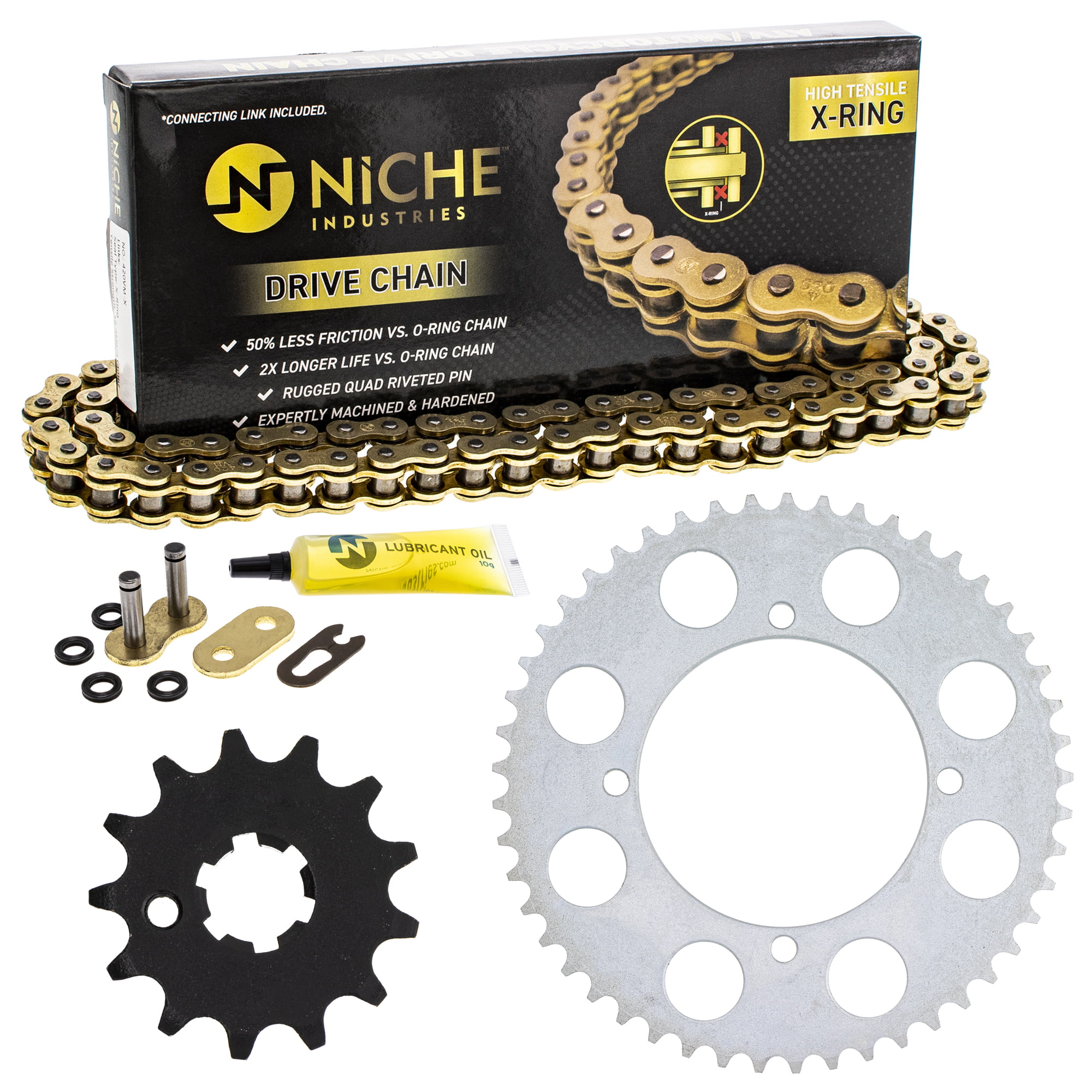 NICHE 420 Drive Chain 128 Links O-Ring With Connecting Master Link for Motorcycle ATV Dirt Bike 
