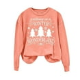 thumbnail image 2 of Qertyioot Pull d'Hiver Mode Femme Imprimé de Noël, Manches Longues Col Rond Chaud Ample Tendance Hauts Tricotés, 2 of 4