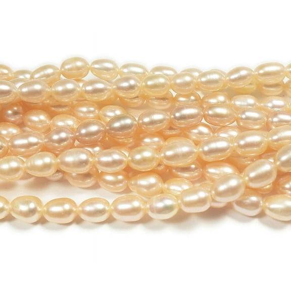 7x9mm Peach Rice Pearl Beads Genuine Gemstone Natural Jewelry Making