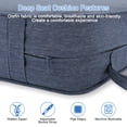 thumbnail image 6 of Aoodor 23"x26" Dark Blue Patio Chair Cushions Set, Memory Foam Outdoor Seat Cushions (Set of 2 Seats, 2 Backs, 2 Lumbar Pillows), 6 of 9