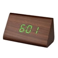 thumbnail image 4 of EXHUMKY Digital Alarm Clock LED Modern Brown Fiber Wood Temperature Display Indoor Use 1Pack, 4 of 8