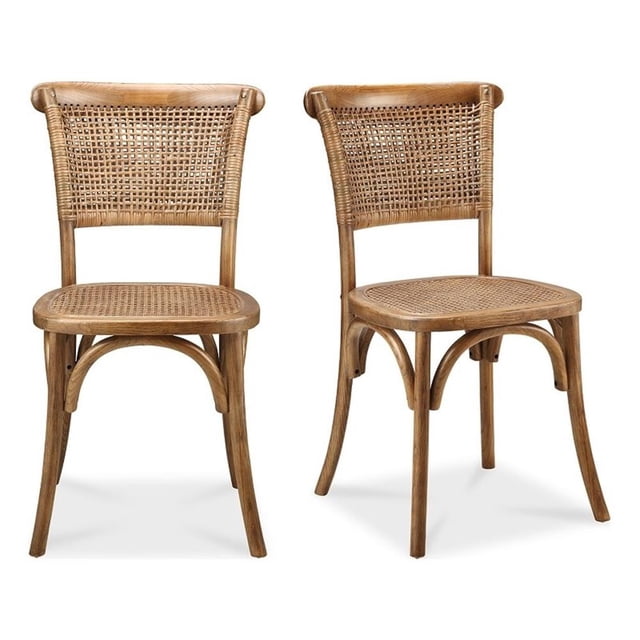 Moe's Home Collection Churchill Dining Chair in Brown (Set of 2)