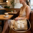 thumbnail image 6 of MMJ Straw Shoulder Bag Large Tote Women Handwoven Summer Beach Casual Bow Crossbody Purse Vacation, 6 of 6