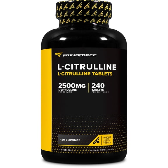 PrimaForce L-Citrulline 2500mg, 240 Tablets, 120 Servings