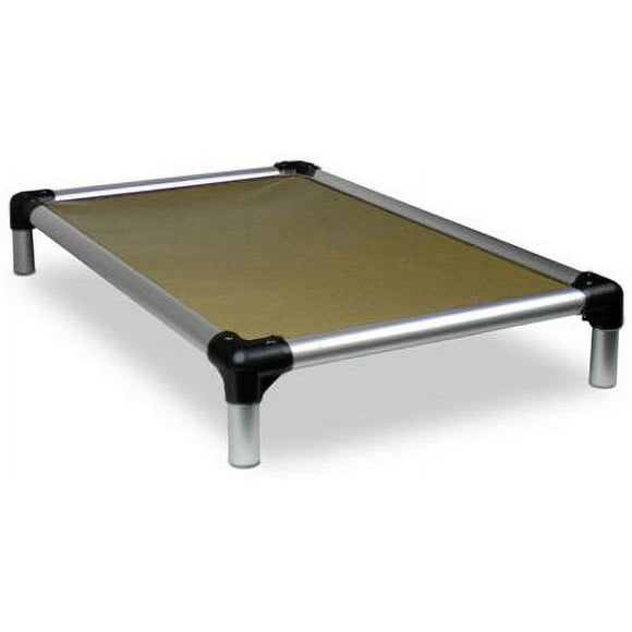 Kuranda Chewproof Bed - Silver Aluminum - 30" x 20" - Cordura Nylon - Gold