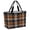 Terracotta, Beige, Sienna, Pecan, variant on Orange Blue Plaid Beach Bag for Women, Large Breathable Mesh Beach Tote Bag, Farmhouse Checkered Buffalo Fall Sandproof Lightweight Travel Bags for Vacation Picnic Swimming Pool 15.7"x15.7"x9.1"