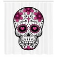 thumbnail image 3 of Ambesonne Sugar Skull Shower Curtain, Flower Hearts Swirl, 69"Wx84"L, Hot Pink Black White, 3 of 3