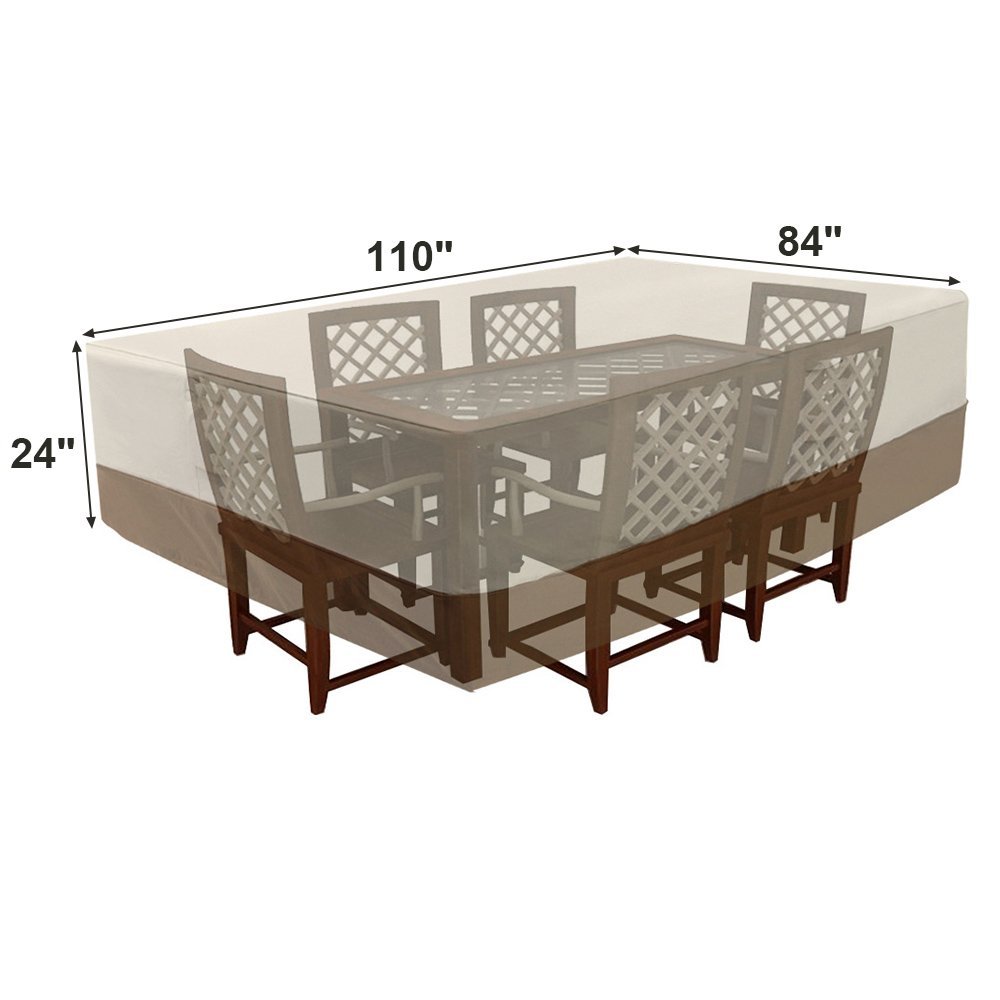Songmics Patio Table And Chair Cover Outdoor Furniture Cover Waterproof Rectangular Ugtc84m Walmart Com Walmart Com