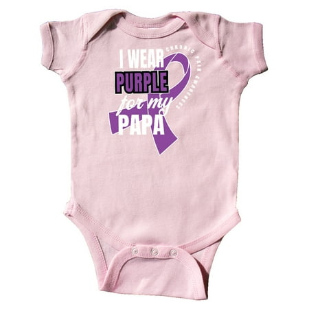 

Inktastic Chronic Pain I Wear Purple For My Papa Gift Baby Boy or Baby Girl Bodysuit