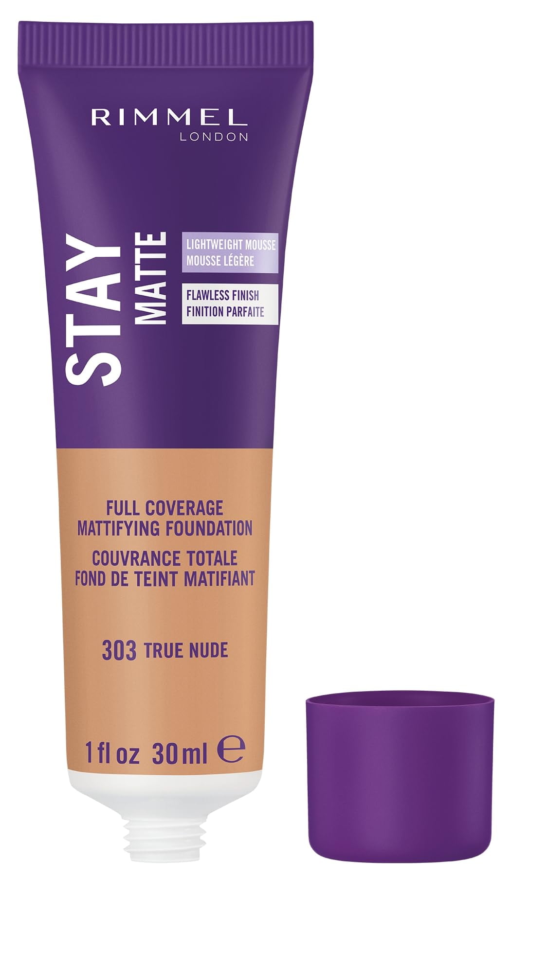 (2 pack) Rimmel London Stay Matte Liquid Foundation, True Nude, 1 oz