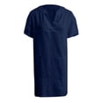 thumbnail image 5 of OSOLU Solid Color Women Summer Beach Dress V-Neck Loose Tiered Cover Up With Pockets Casual Vacation Dresses For Pool Holidays Classic Sundress Flowy Vacation Dress, 5 of 6