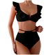 thumbnail image 2 of Traje de baño para mujer, bikini de tirantes sin espalda de color liso para mujer, trajes de baño para mujer, conjuntos de bikini para mujer, trajes de baño de bikini para mujer, 2 of 8