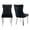 Black, variant on AOOWOW High-End Tufted Velvet Dining Chair Set of 2, Black Chrome, Solid Wood with Chrome Stainless Steel Legs and Nailhead Trim