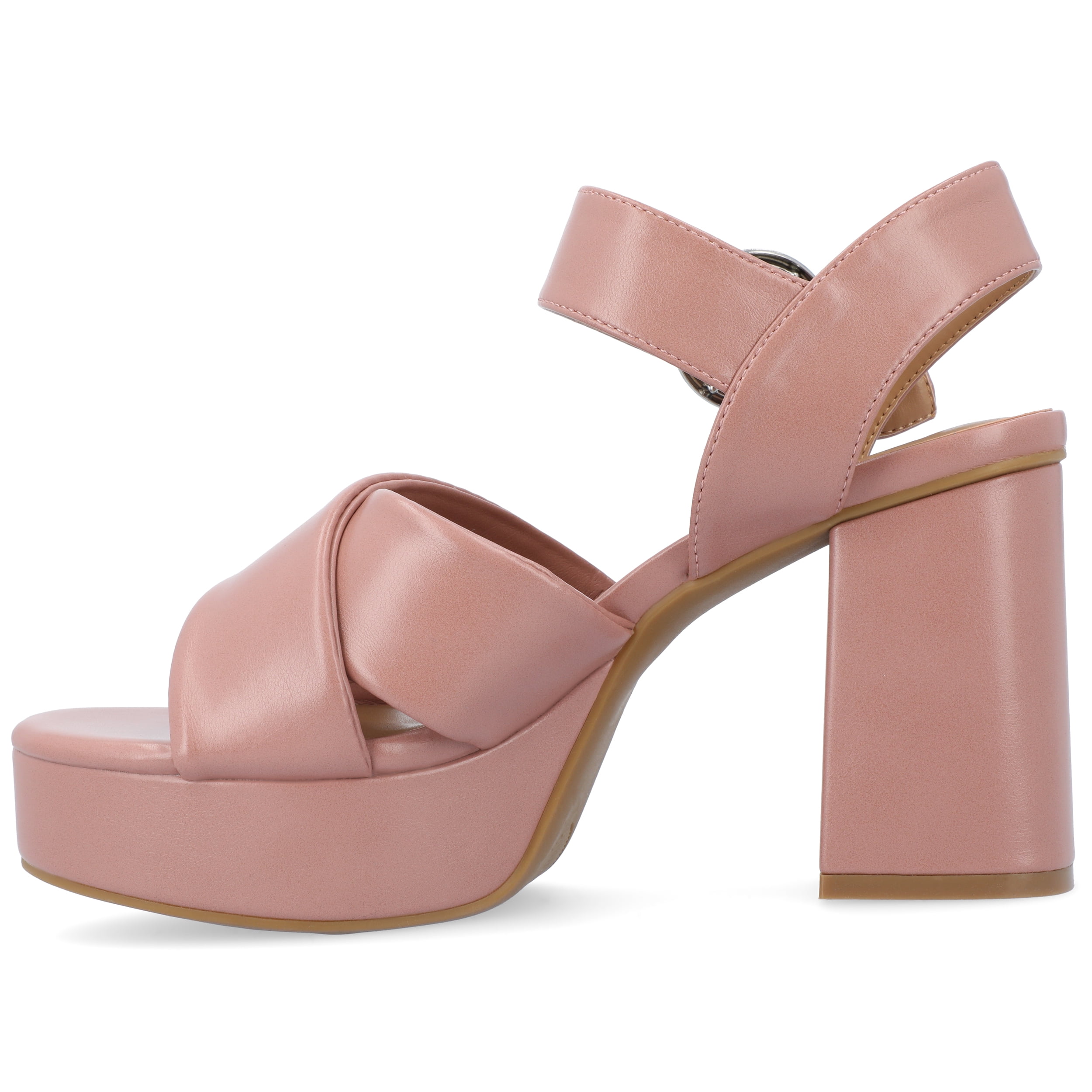 Journee Womens Akeely Mid Heel Platform Dress Sandals